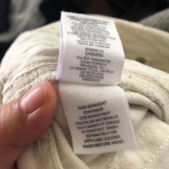 We The Free Off White Distressed Button Fly High Rise Denim Skirt Sz 27 - Picture 13 of 13